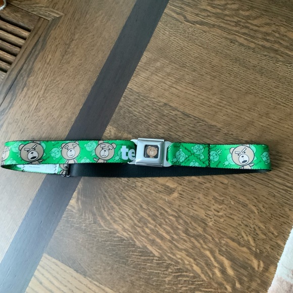 BUCKLE DOWN Seatbelt Belt TED Green Adjustable Made in USA MEN’S Size 32-36” - Picture 5 of 8